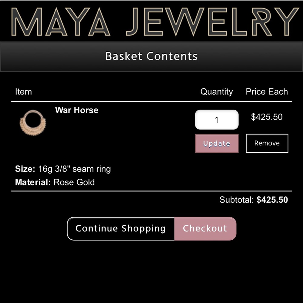 SOLD!!! DO NOT BUY Maya Jewelry-Rose Gold Warhorse - Picture 7 of 7